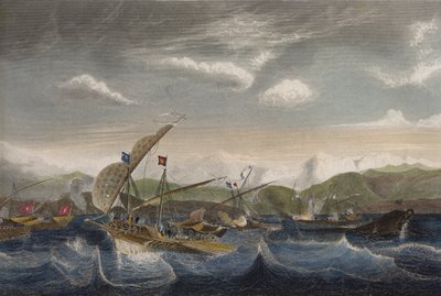 Andrea Doria dispersing the Spanish fleet ahead of the Var mouth in 1524 by Jean Antoine Theodore Gudin